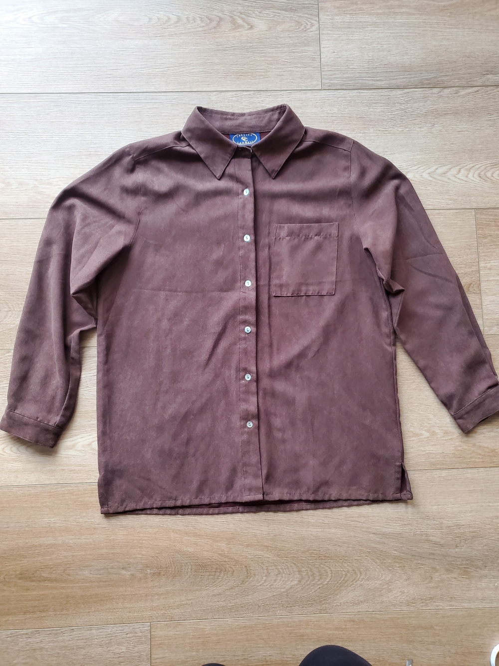 Vintage Chelsea Cambell Brown Button-Up Shirt, Size 10